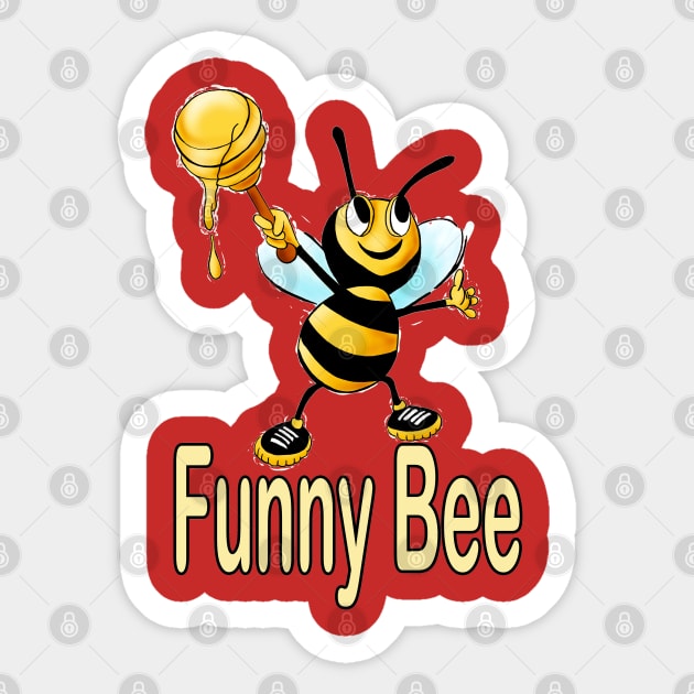 Funny Bee Sticker by sayed20